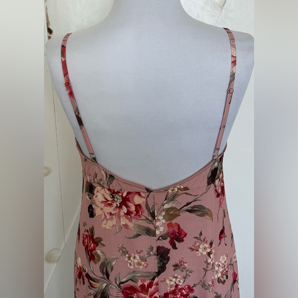 Zimmermann Floral Cassia Midi Slip Dress Thin Straps Pink Women’s Size 10 - Picture 6 of 13